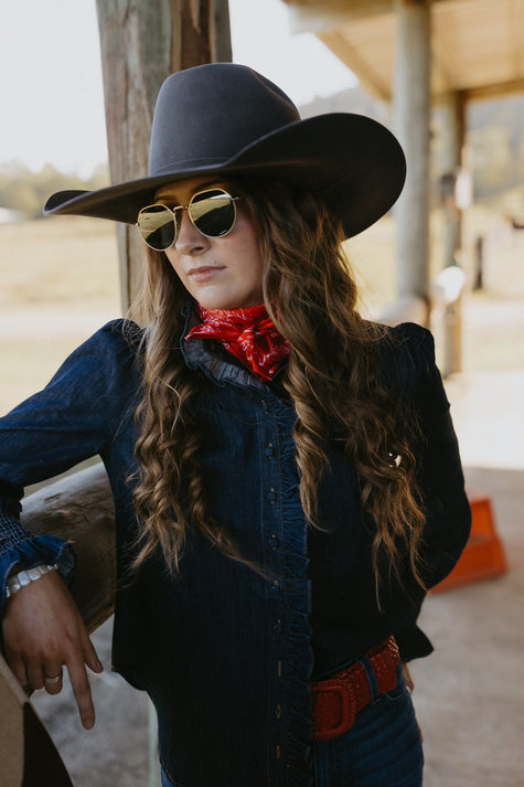 HARPER DENIM BLOUSE