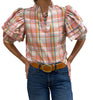 RUBY FRILL BLOUSE - COUNTRY ROSE CHECK