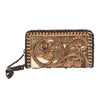 ‘Jazz ‘tooled leather and cowhide wallet