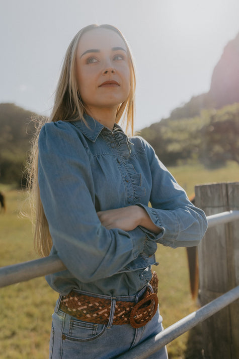 SADIE DEMIM BLOUSE
