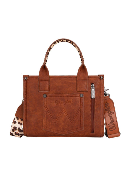 Wrangler Leopard Print Crossbody Bag-Tan