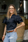 BONNIE FRILL BLOUSE