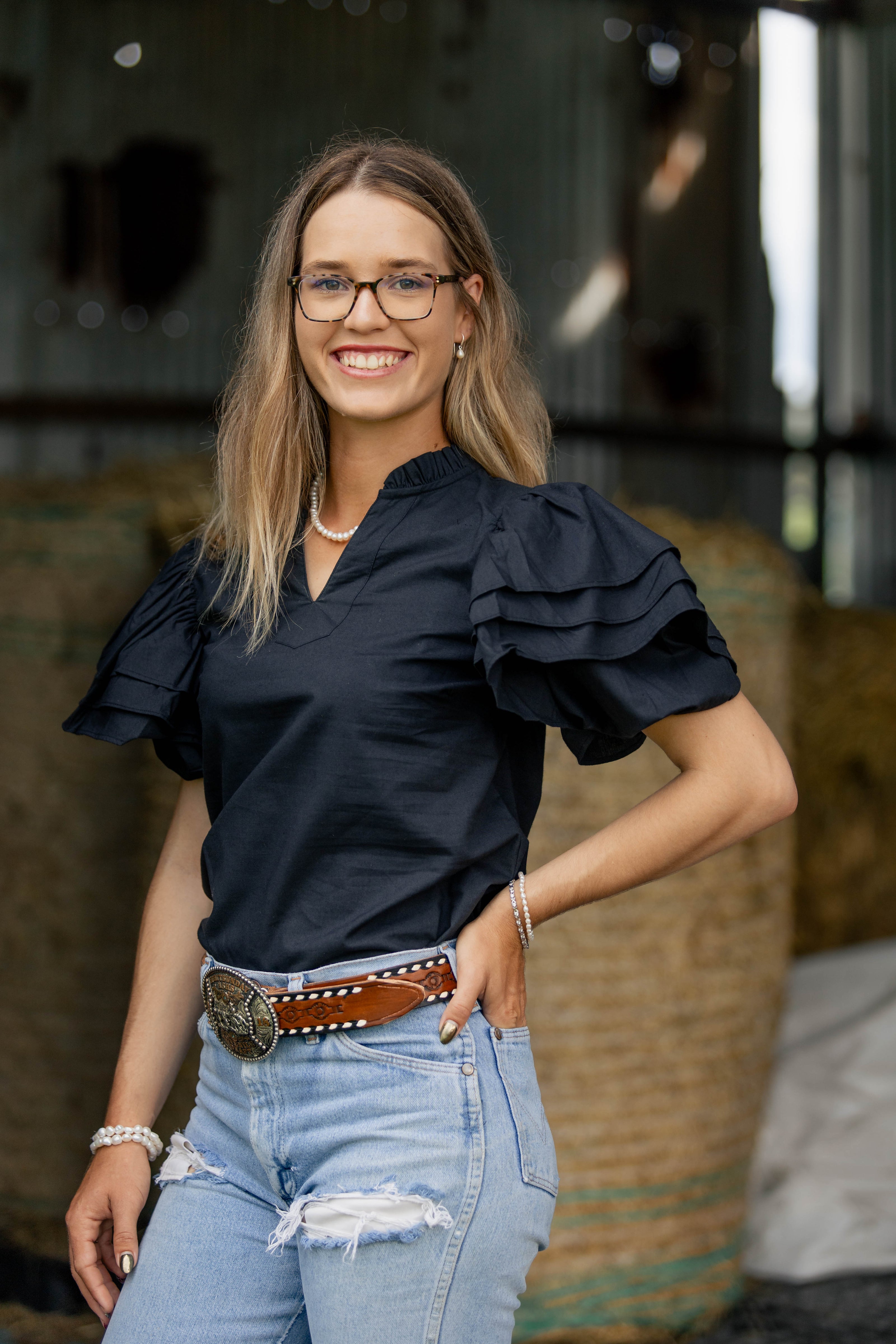 BONNIE FRILL BLOUSE
