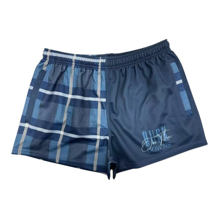 BACKCOUNTRY BLUE PLAID FOOTY SHORTS