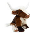 TEXAS LONGHORN CREAM & BROWN PLUSH TOY 18cm
