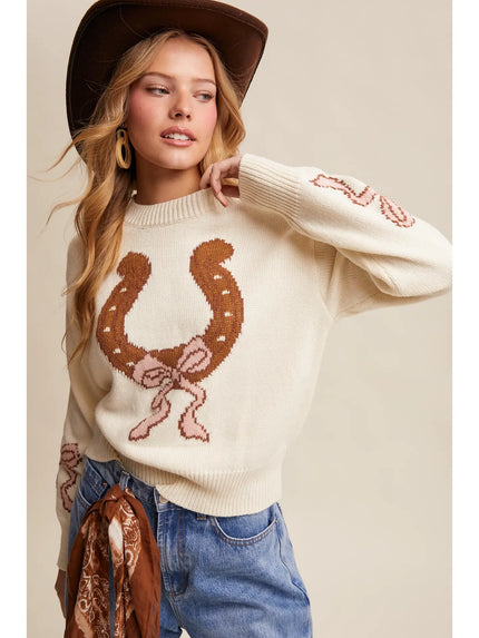 Horseshoe Bow Sweater