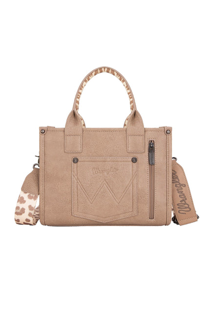 Wrangler Leopard Print Crossbody Bag-Taupe