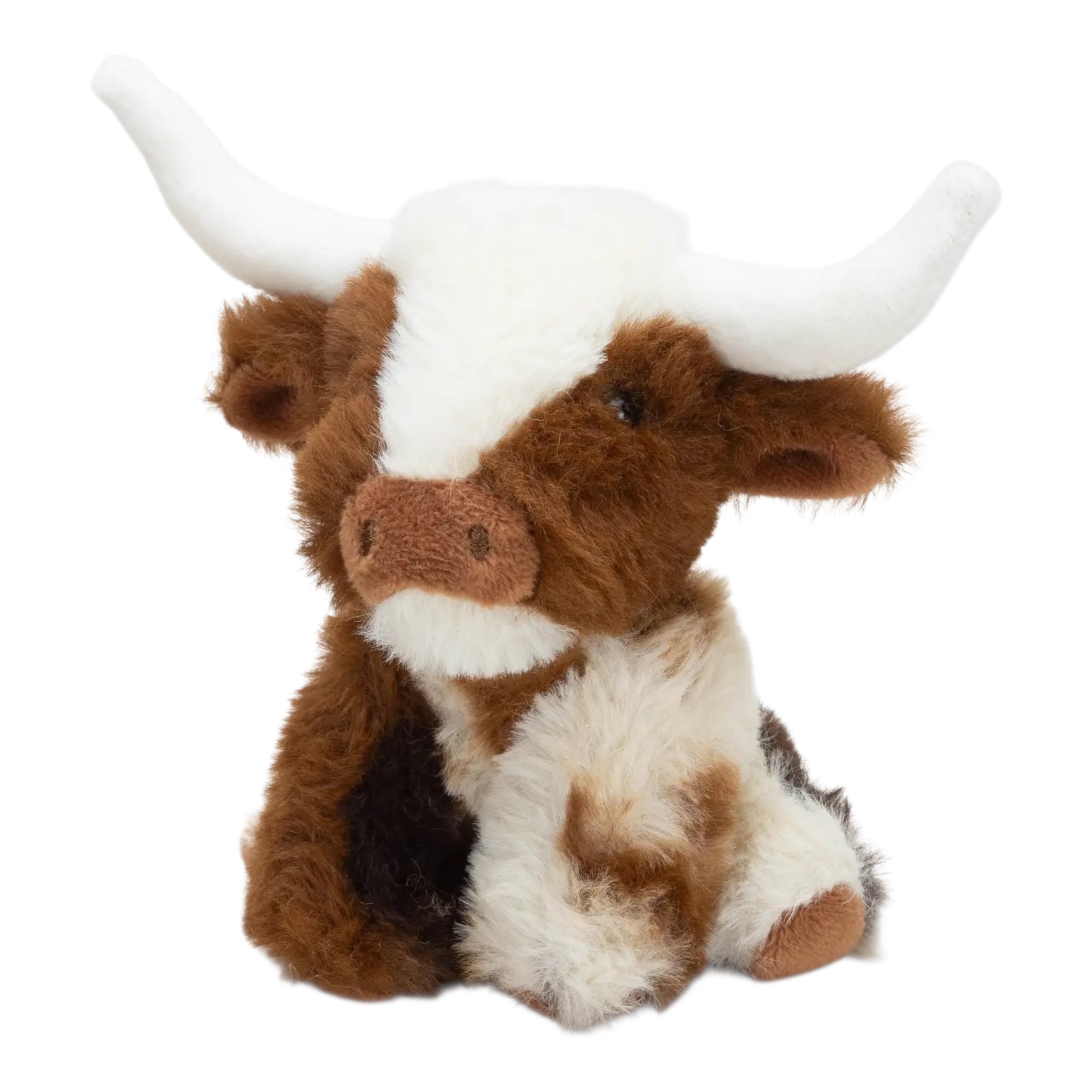 TEXAS LONGHORN CREAM & BROWN MINI PLUSH TOY 11cm