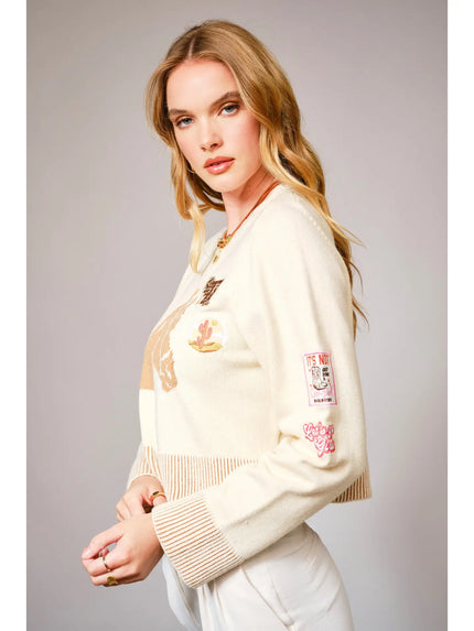 Western Patch Sweater