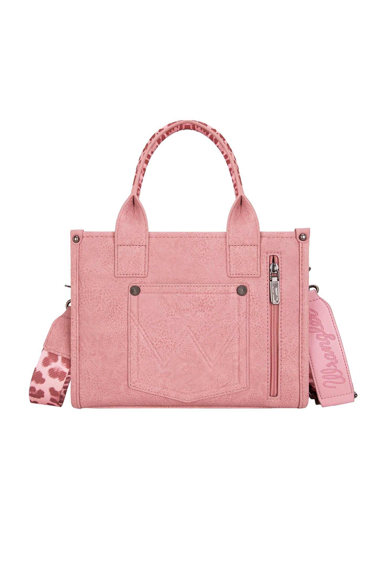 Wrangler Leopard Print Crossbody Bag-Pink