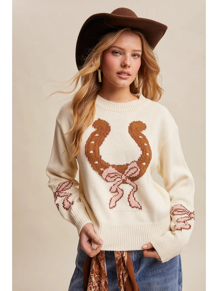 Horseshoe Bow Sweater