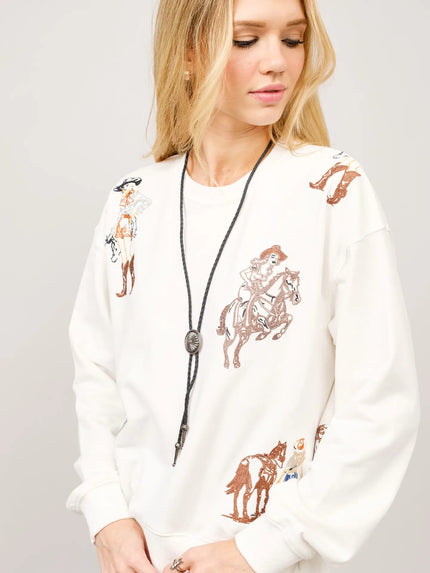 Western Motif Sweatshirt
