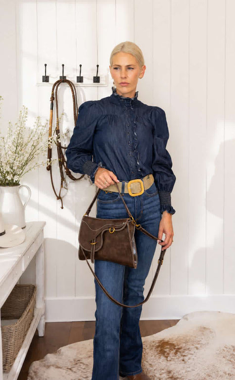 HARPER DENIM BLOUSE