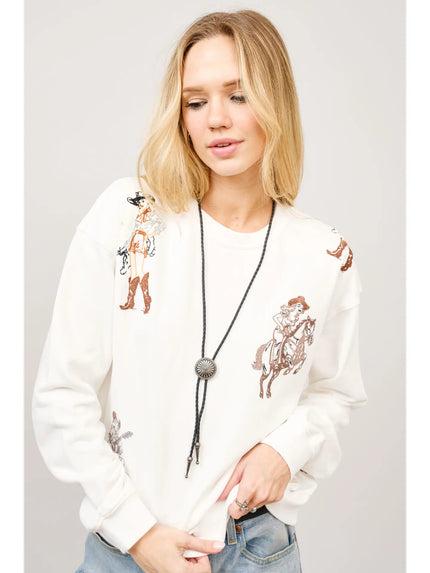 Western Motif Sweatshirt