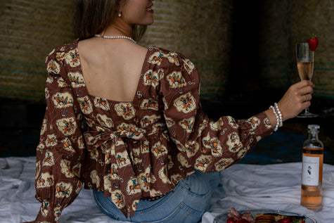 INDIE WESTERN CROPPED BLOUSE