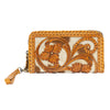 ‘Jazz ‘tooled leather and cowhide wallet