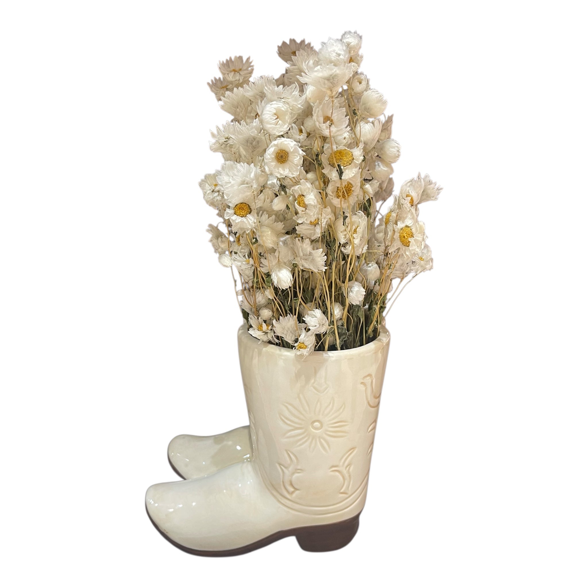 “ROUGHOUT” CREAM DOUBLE BOOT