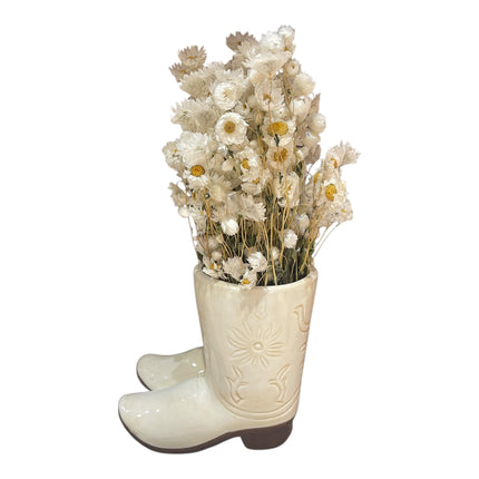 “ROUGHOUT” CREAM DOUBLE BOOT