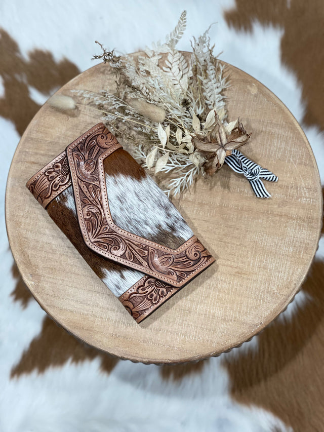 Boulia Cowhide and Leather Wallet