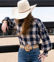 Belle Blouse - Country Checks