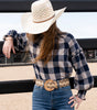 Belle Blouse - Country Checks