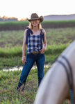 Belle Bow Top -  Country Checks