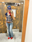 Belle Bow Top -  Country Checks
